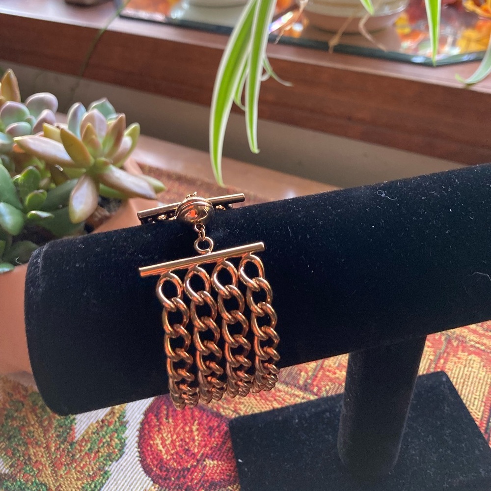 Bronze Italia 7-1/2” multi-strand curb link bracelet